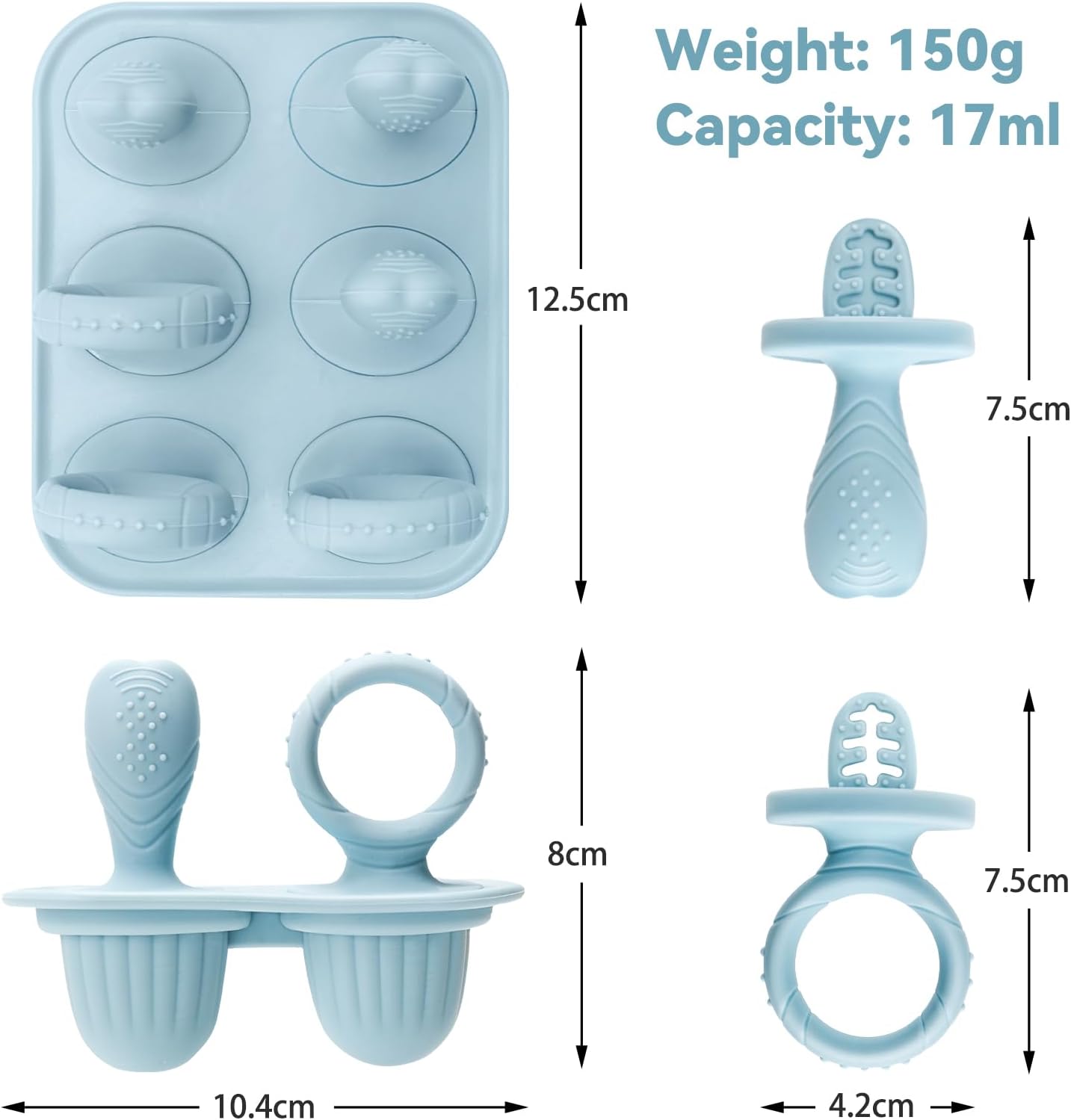 Stampini Gelato Bambini CLDY - 2 Silicone Con 6 Bacchette - Foto 12