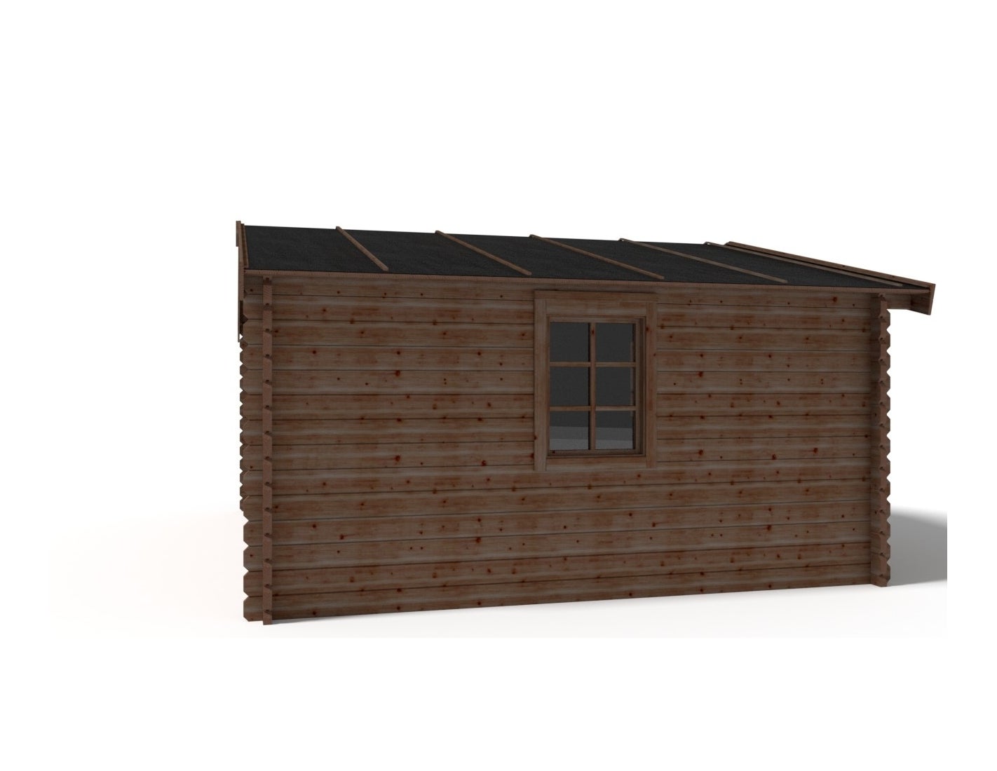 Abri de jardin en bois - 20m2 - 5x4m - Traité - Ep. 45mm - Couleur: marron - DOM376 - ALTANKA - 5