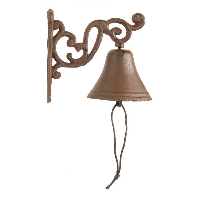 Cloche De Porte En Fonte - Ancre Et Coquille Saint-Jacques - 20 Cm
