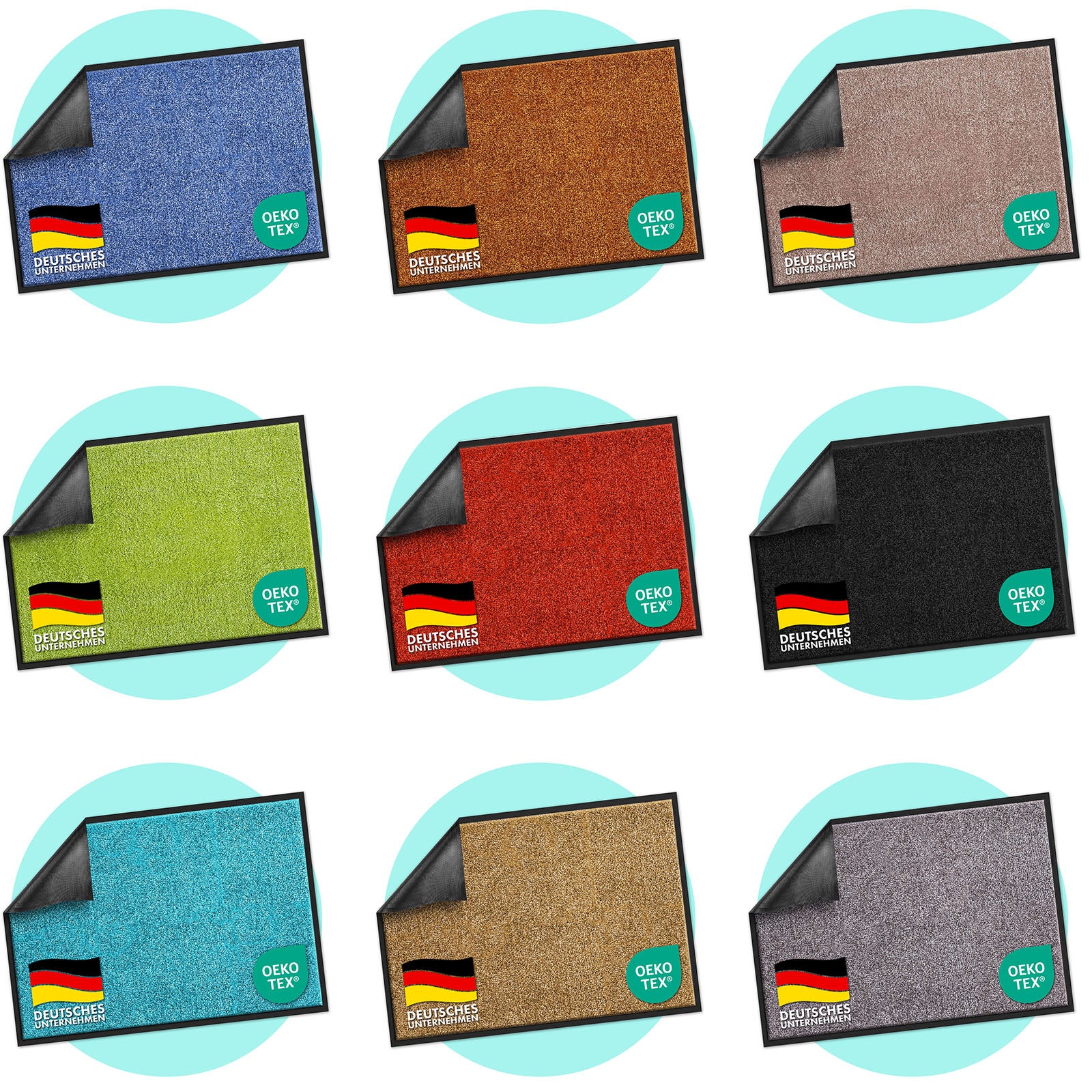 Paillasson Lavable, Pour Entrée, Gris Moineau, 90 x 150 cm - 2