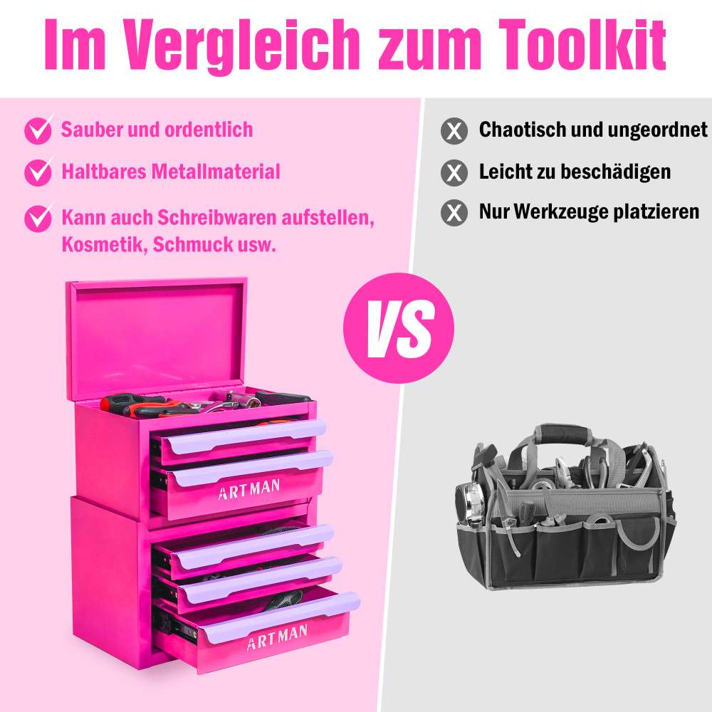 Boîte de rangement empilable 5 tiroirs – Organisateur maquillage multifonction en métal, étanche, design élégant - 5