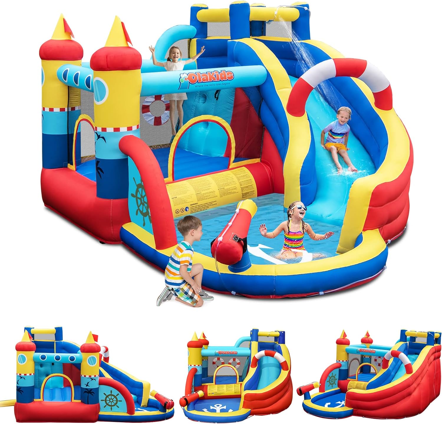 AVENTERA Sacco Da Boxe Per Bambini 3-12 Anni, Set 4 In 1 Con Guanti E Pompa, Altezza 160 Cm, Motivi Numeri E Forme
