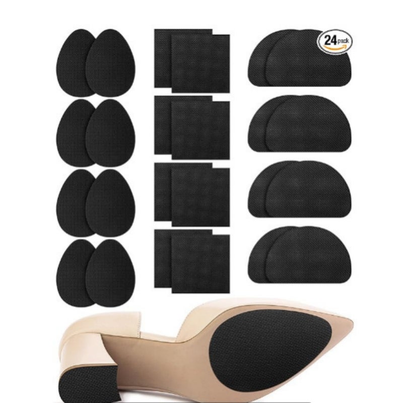 Coussinets Antidérapants Semelles Chaussures - Gel Silicone Adhésif Noir Sécurité