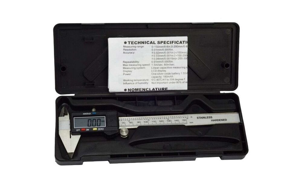 CALIBRO A CORSOIO DIGITALE 0-150MM BECCHI MISURA RILEVA SPESSORE DIAMETRO - 5