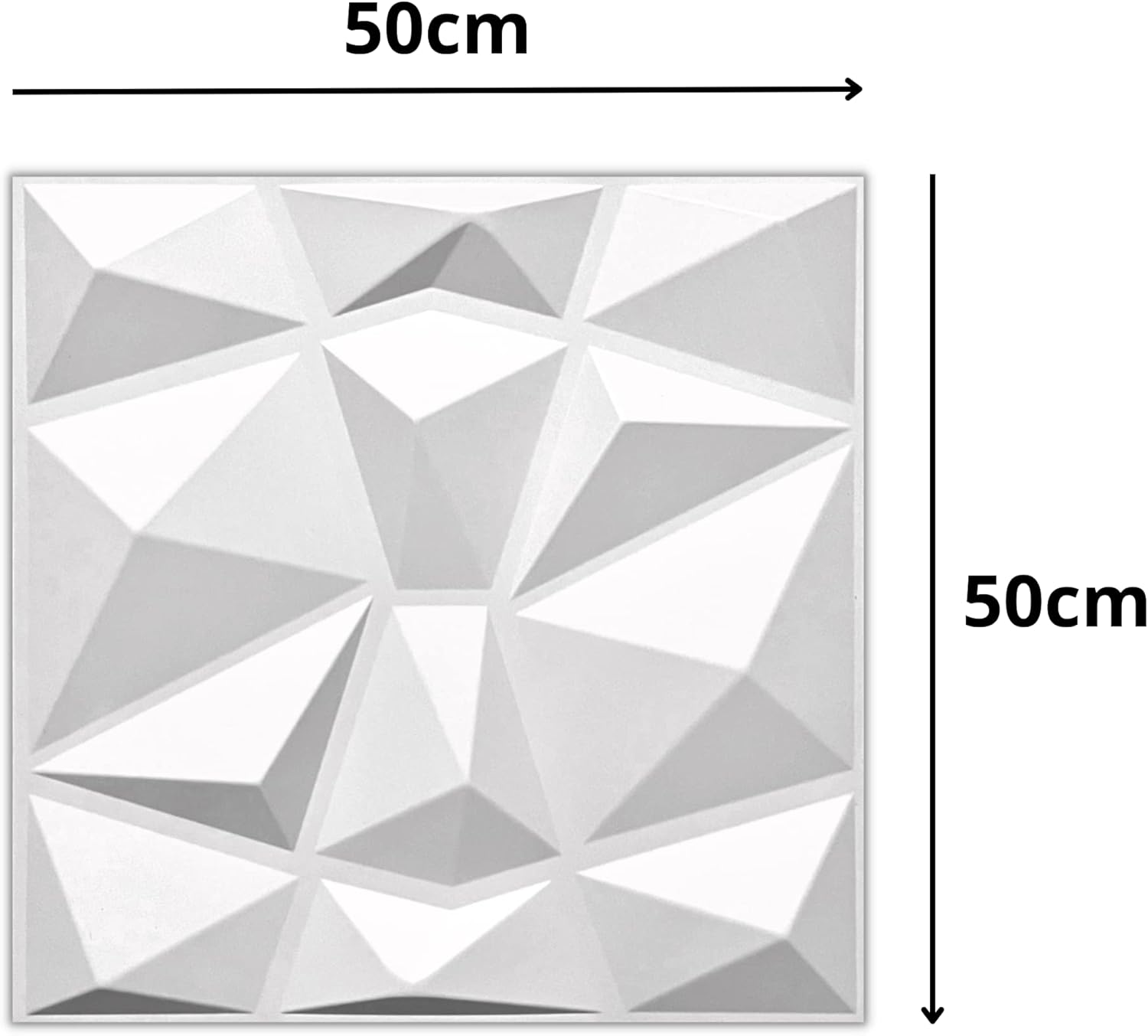 12 Plaques Murales 3D en PVC – 3 m² – Effet Diamant – Panneaux Décoratifs pour Murs et Plafonds – Idéal Salle de Jeu / Intérieur - 7