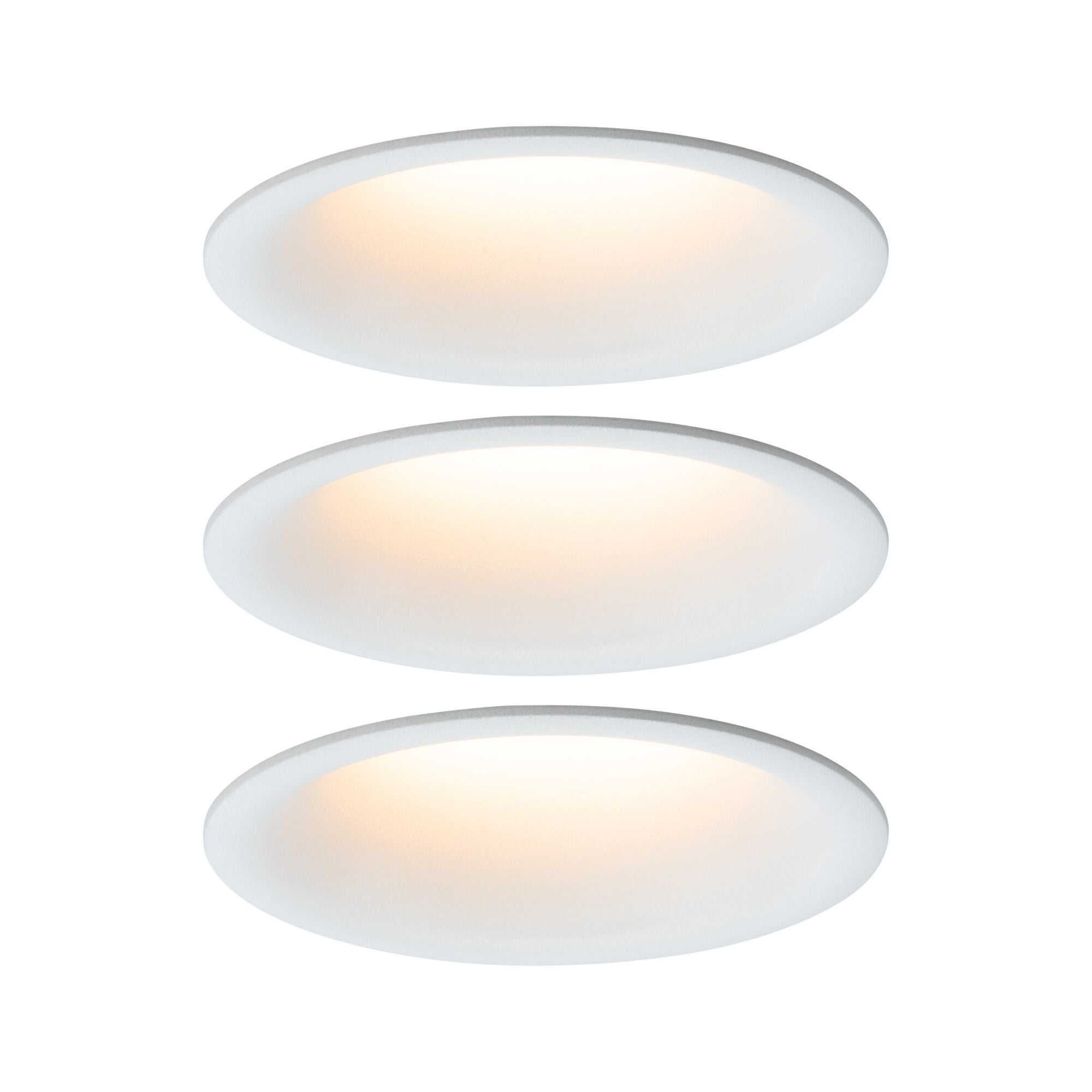 Spot encastré LED Cymbal Coin Kit de base IP44 rond 77mm Coin 3x6W 3x440lm 230V gradable Dim to warm Blanc dépoli - 2
