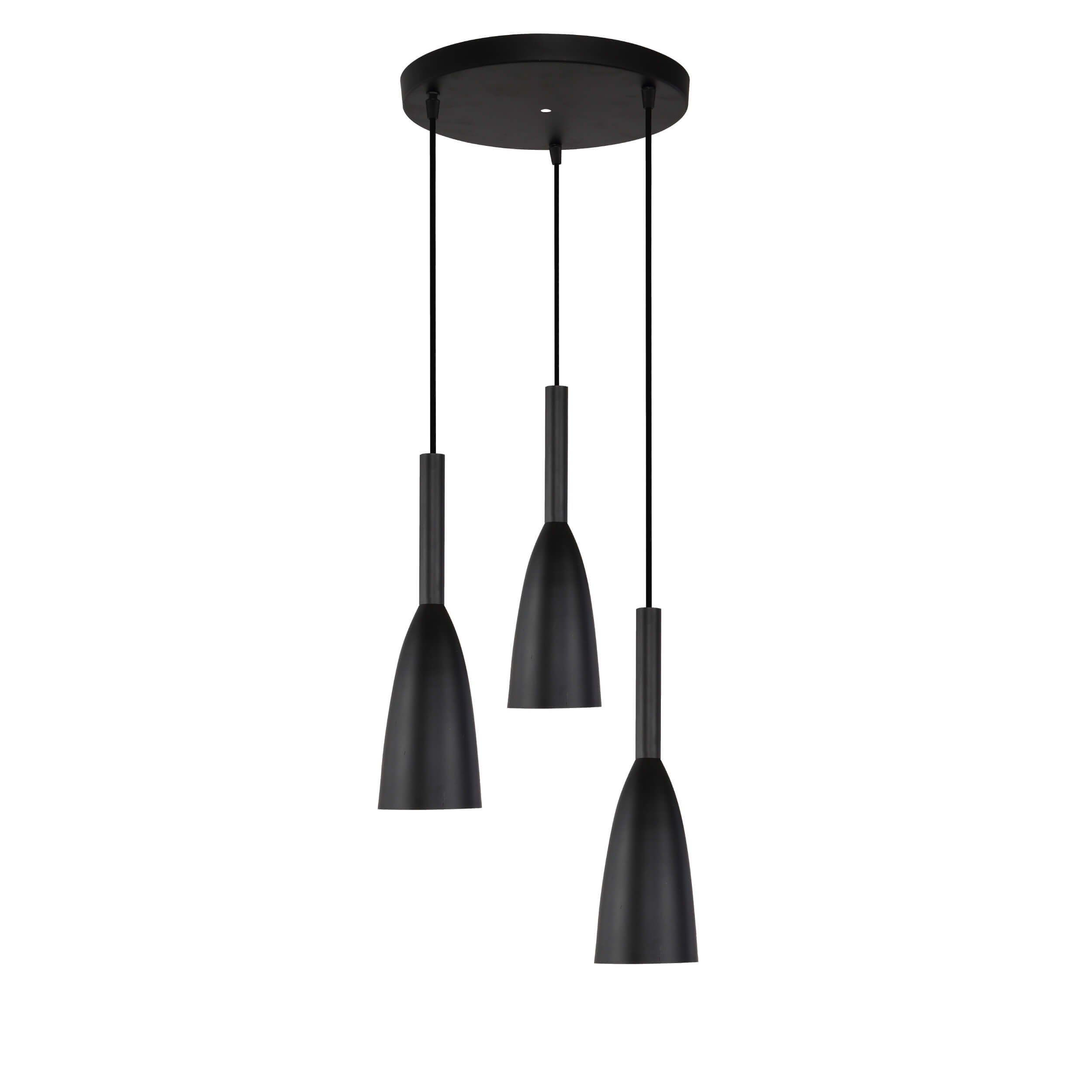 Lampa wisząca Solin czarna 3xE27x60W wym: 100 x 30 x 30 cm metal Light Prestige