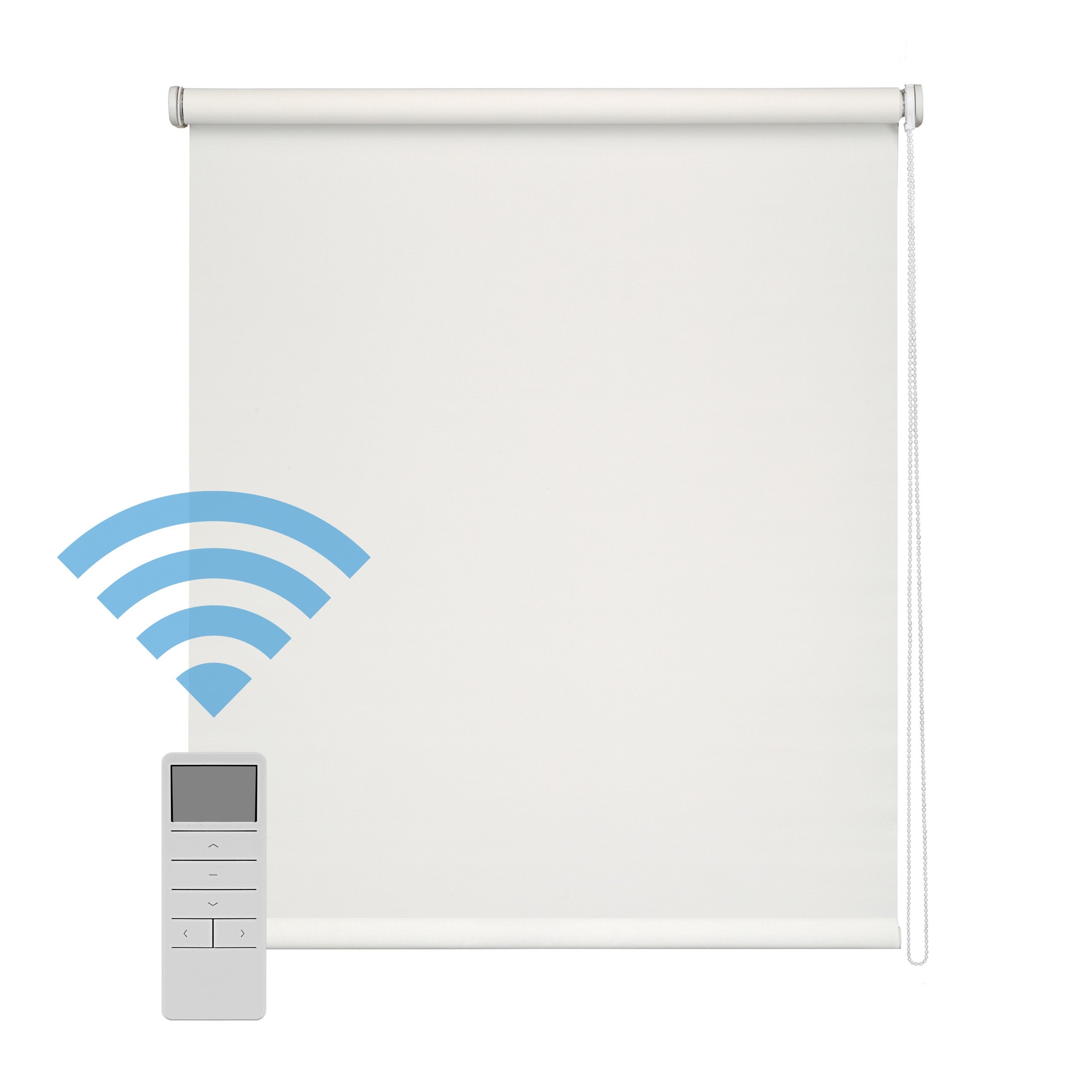 Easydeco - estor enrollable a motor a batería screen premium ( blanco, 135_x_250_cm)   tamaño tela 131 x 250 cm