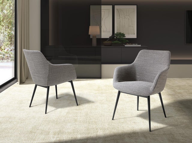 ANGEL CERDA Silla tela gris