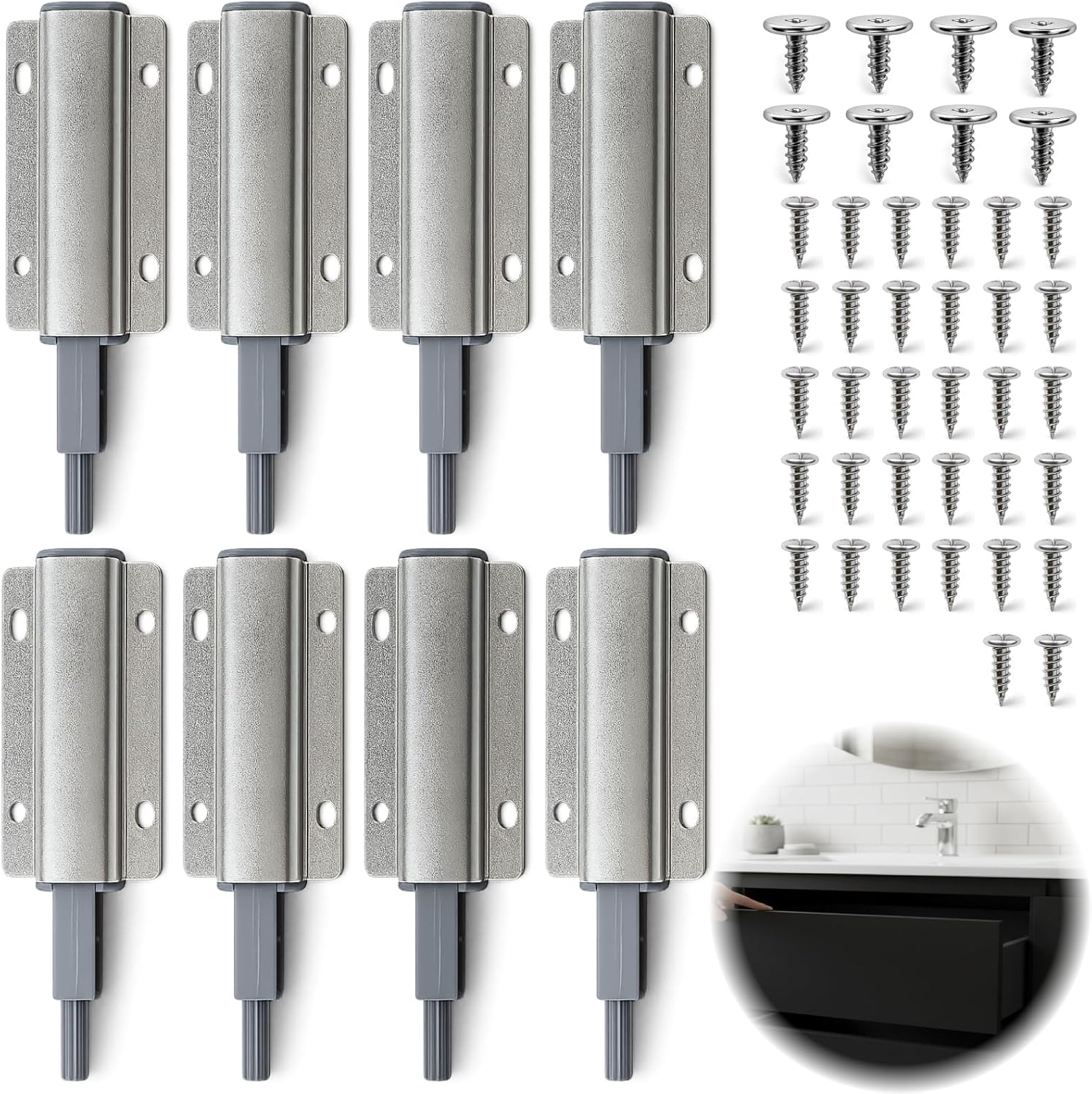 Lot de 8 Poussoir Push to Open Poussoirs Push to Open Magnétiques pour ...