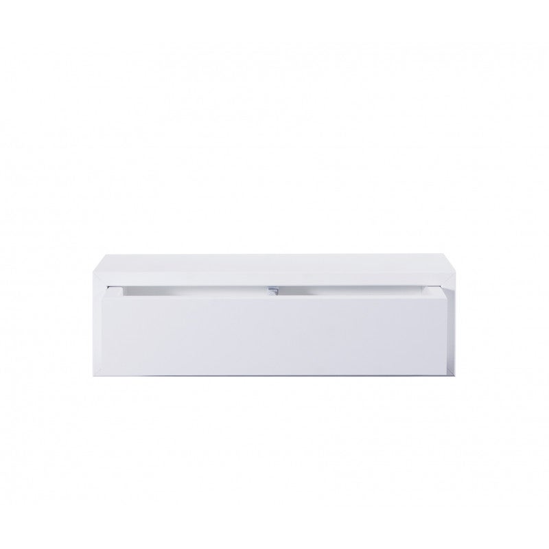 Étagère murale avec tiroir, table de chevet suspendue, étagère murale, blanche, 45 x 13,4 x 20 cm - Legolo - 4