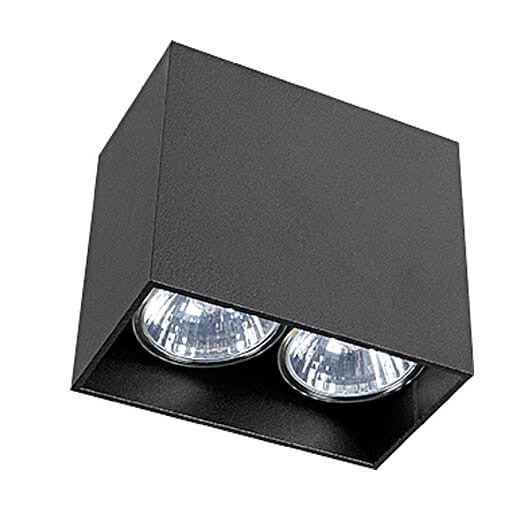 Reflektor sufitowy spot natynkowy Gap prostokątny czarny 2xGU10x35W wym: 11 x 6 cm aluminium Nowodvorski Lighting
