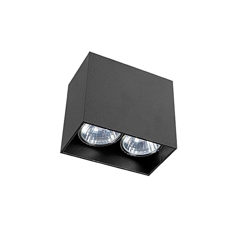 Reflektor sufitowy spot natynkowy Gap prostokątny czarny 2xGU10x35W wym: 11 x 6 cm aluminium Nowodvorski Lighting
