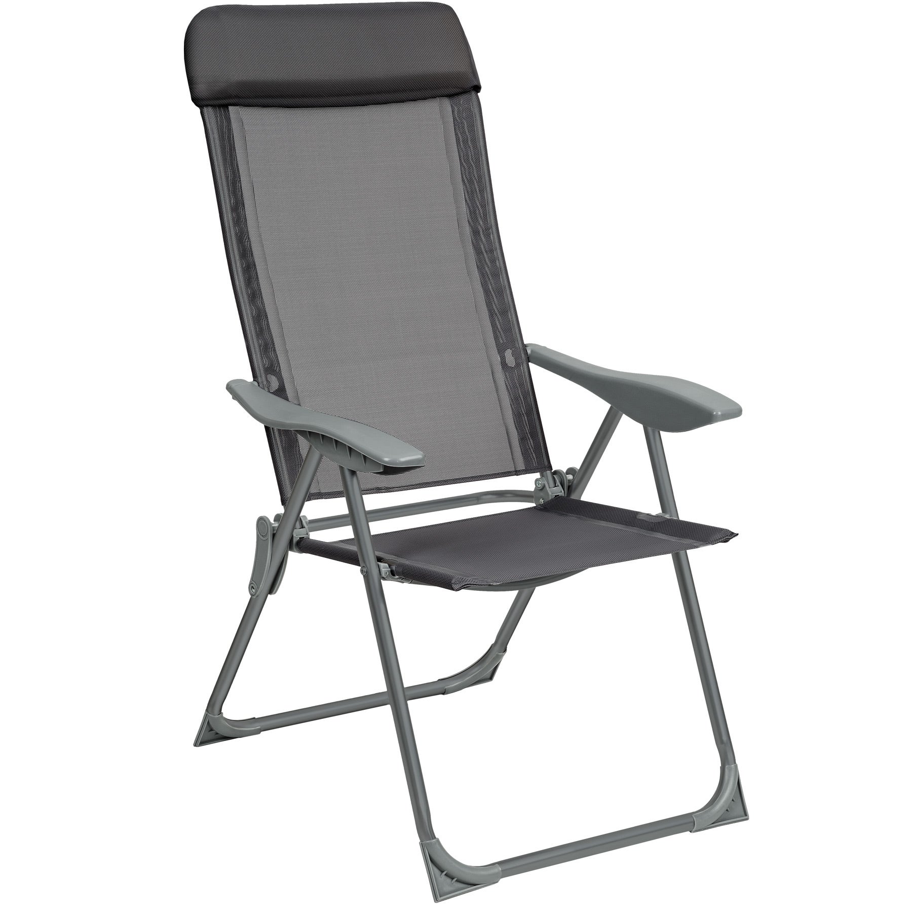 Chaise de jardin pliable sans coussin MAURINE en synthétique Gris - 2