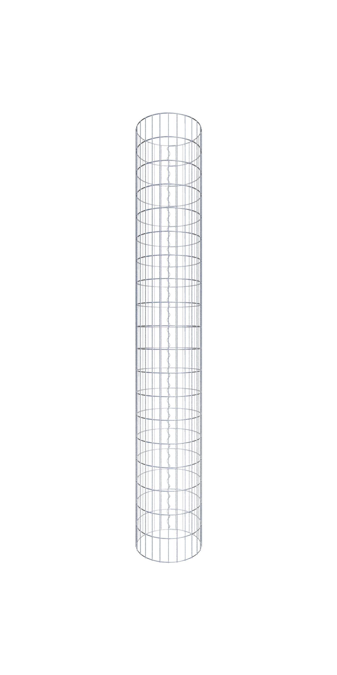 Kolumna gabionowa o średnicy 42 cm, okrągła MW 5 x 10 cm - Wysokość: 1,90 m