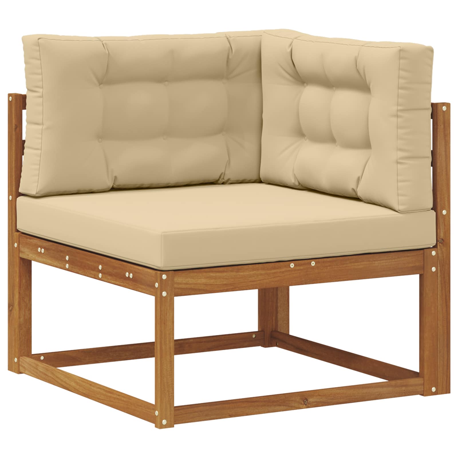Ensemble de canapés d'extérieur, 9 pièces, naturel et beige, pour la terrasse - 4