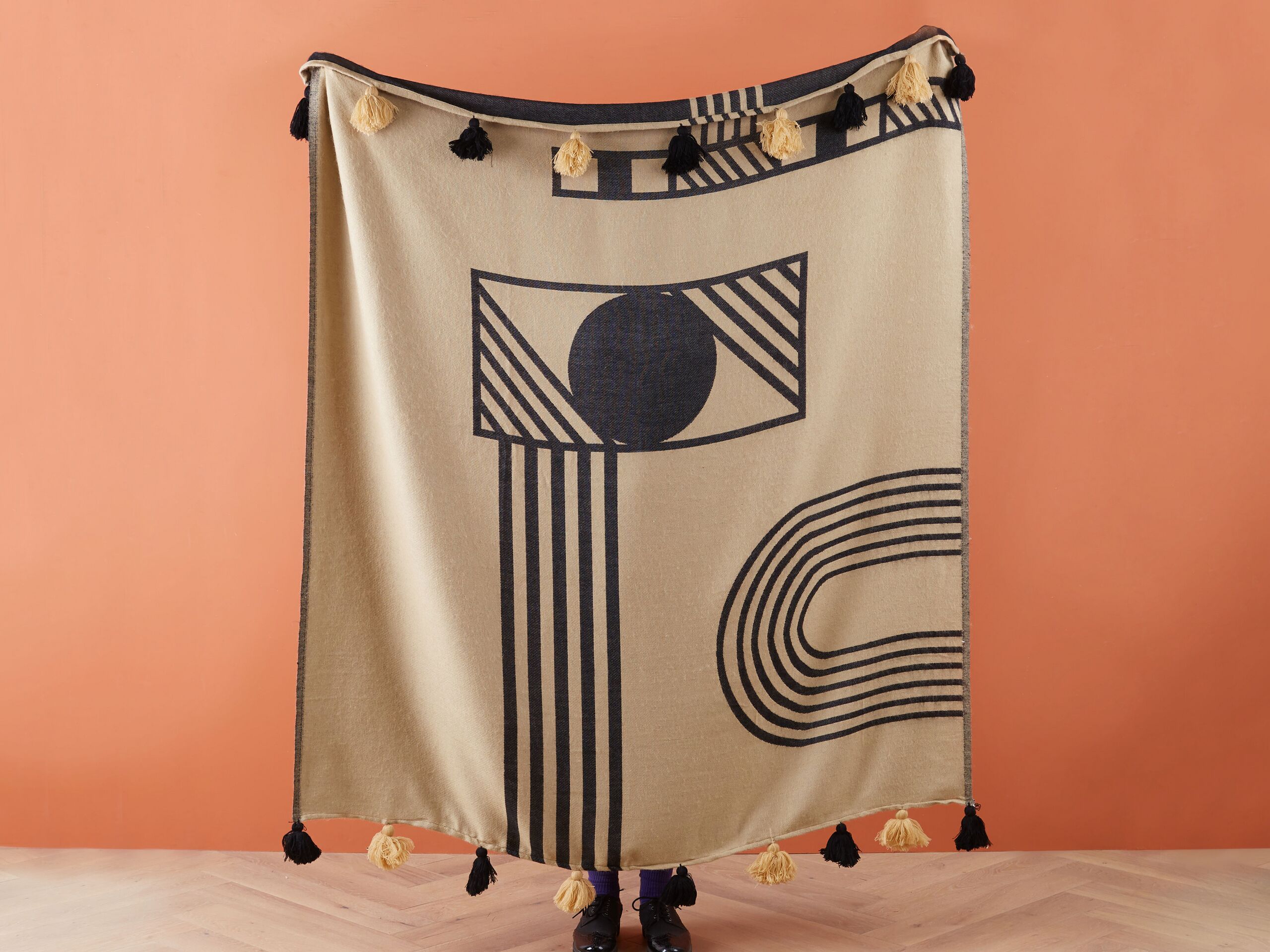 Coperta THAPREK Tessuto 130 x 170 cm Beige - 4