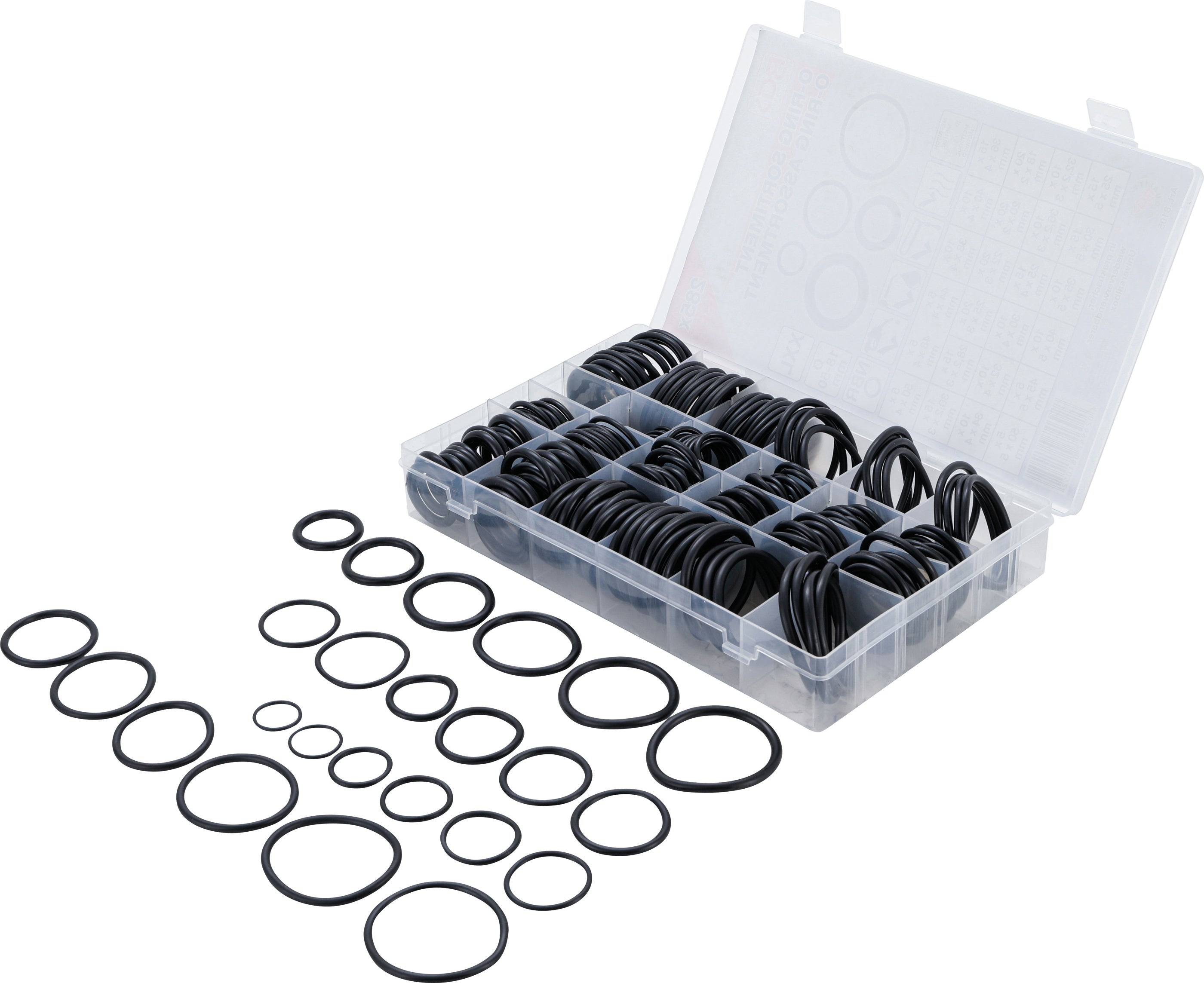 BGS Zestaw pierścieni uszczelniających O-ring XXL Ø 18 - 50 mm 285 szt. - 8105