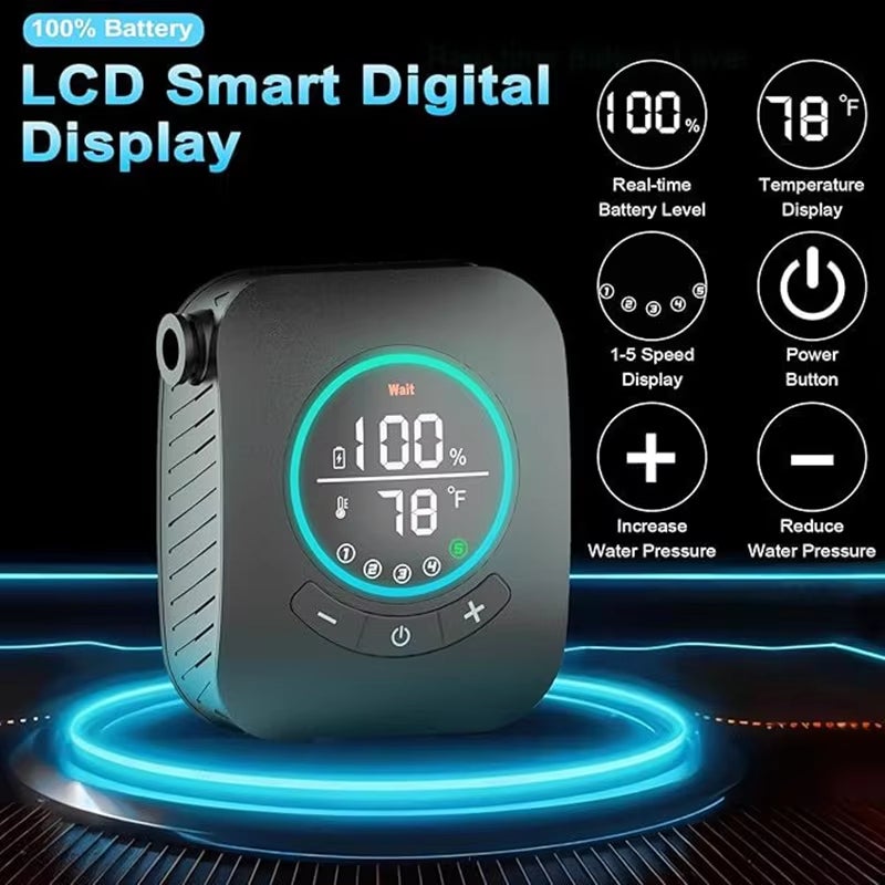 Ducha portátil para camping, 8000 mAh, resistente al agua IPX8, apta ...