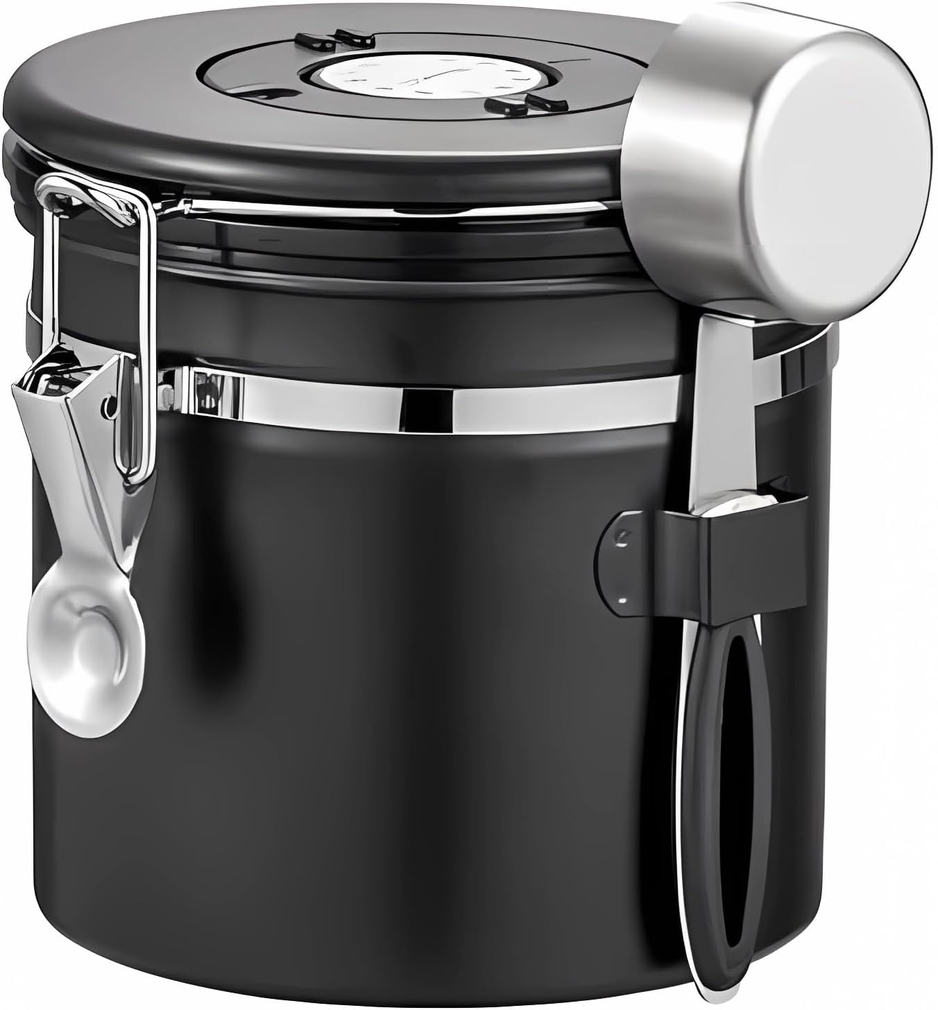 Boîte Hermétique En Acier Inoxydable Pour Grains De Café - 1800 Ml - Joint Silicone, Fermeture Par Pinces - Garde La Fraîcheur