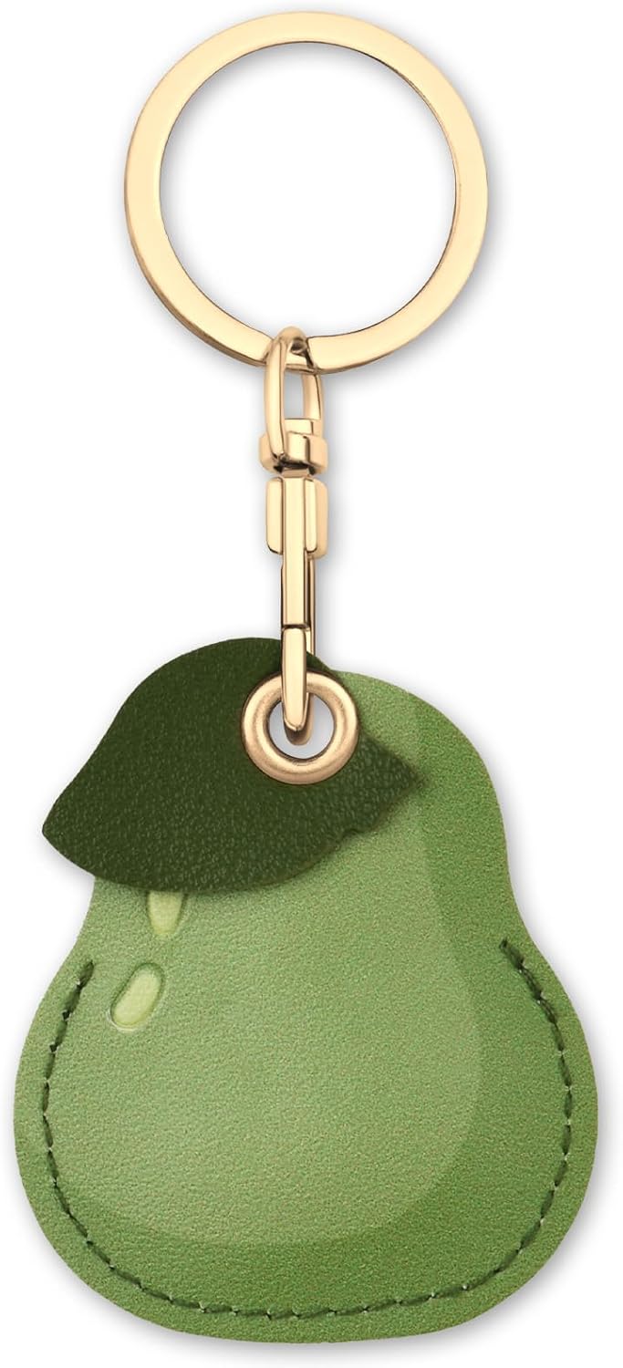 Brelok do kluczy Airtag, urocze etui z PU [brelok do kluczy kontroli dostępu] (Airtag nie wchodzi w skład zestawu) (styl awokado)