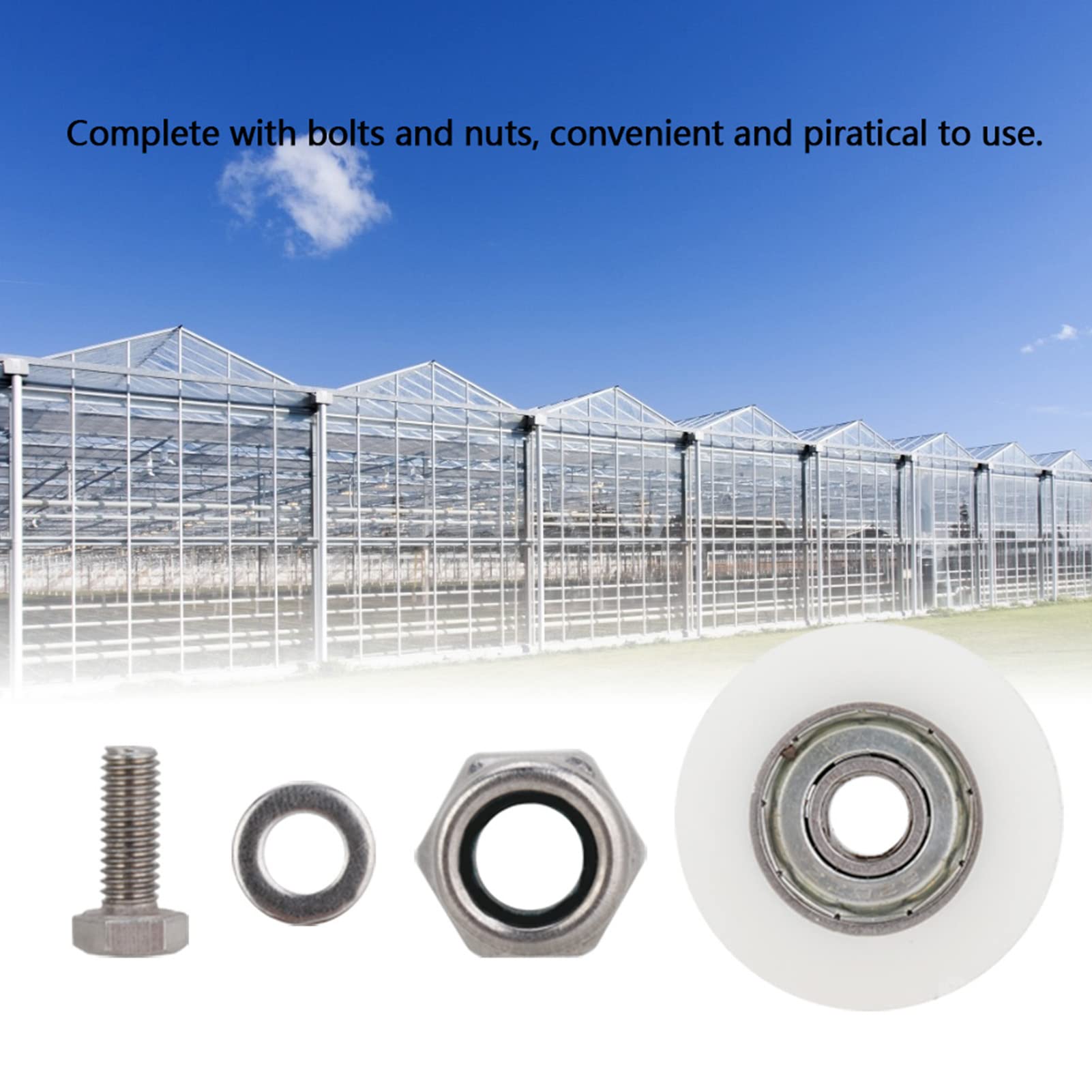 Ensemble de roulettes pour porte coulissante, roulettes pour porte de douche, roulettes de remplacement - 2