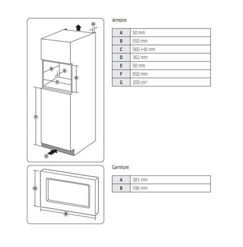 Micro-ondes encastrable solo SAMSUNG - MS20A7013AB - 9