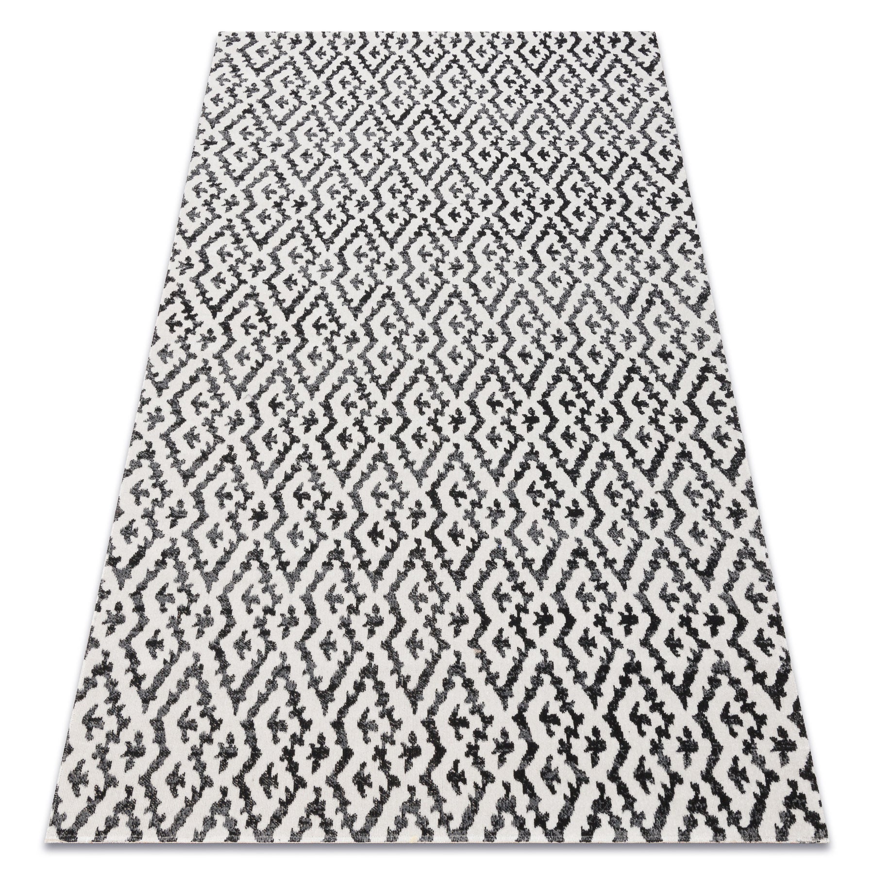 Dywan nowoczesny MUNDO E0621 geometryczny outdoor beż / czarny 80x250 cm
