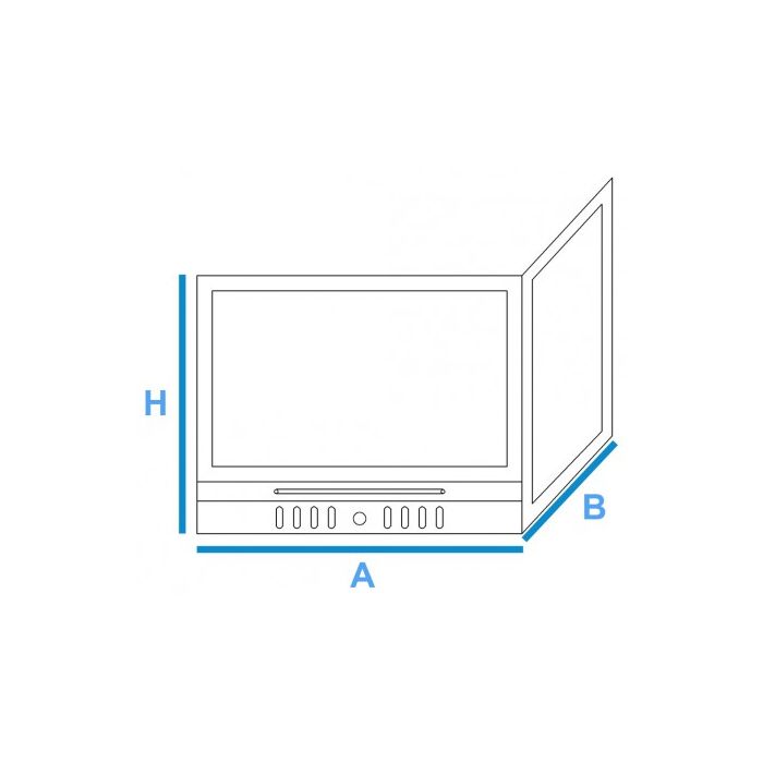 Klapa kominkowa w kształcie litery L - wys. 85,0 x szer. 45,0 x wys. 50,0 cm
