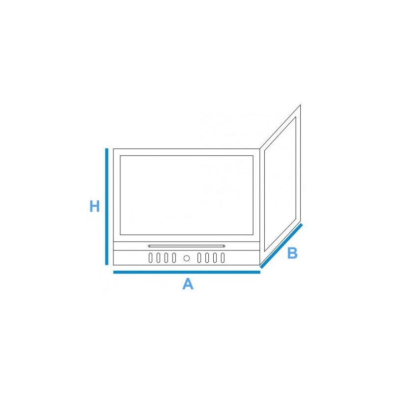Klapa kominkowa w kształcie litery L - wys. 85,0 x szer. 45,0 x wys. 50,0 cm
