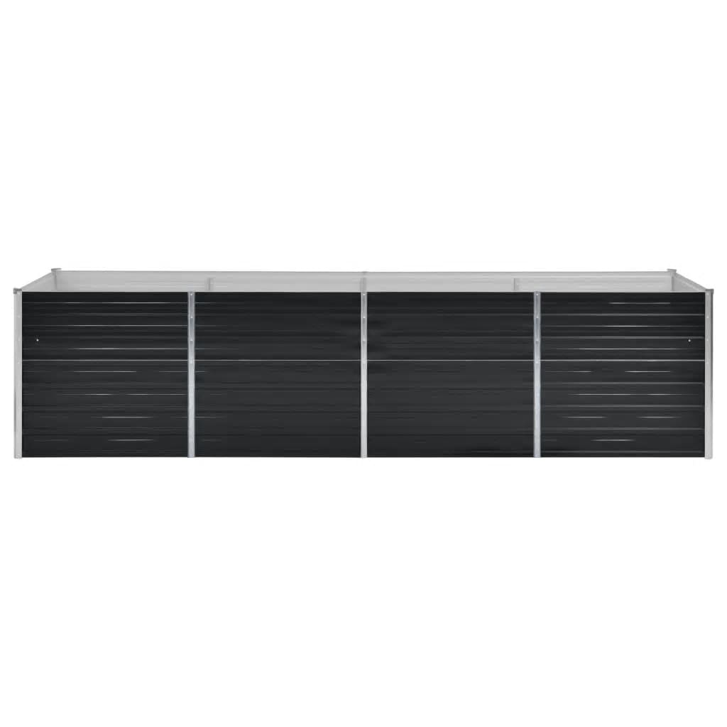 Maison Exclusive - Lit surélevé de jardin Anthracite 320x80x77 cm Acier galvanisé - 3