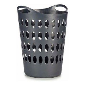 50L Cesto Portabiancheria Bambu Con Coperchio - 40x36x57 Cestino Per