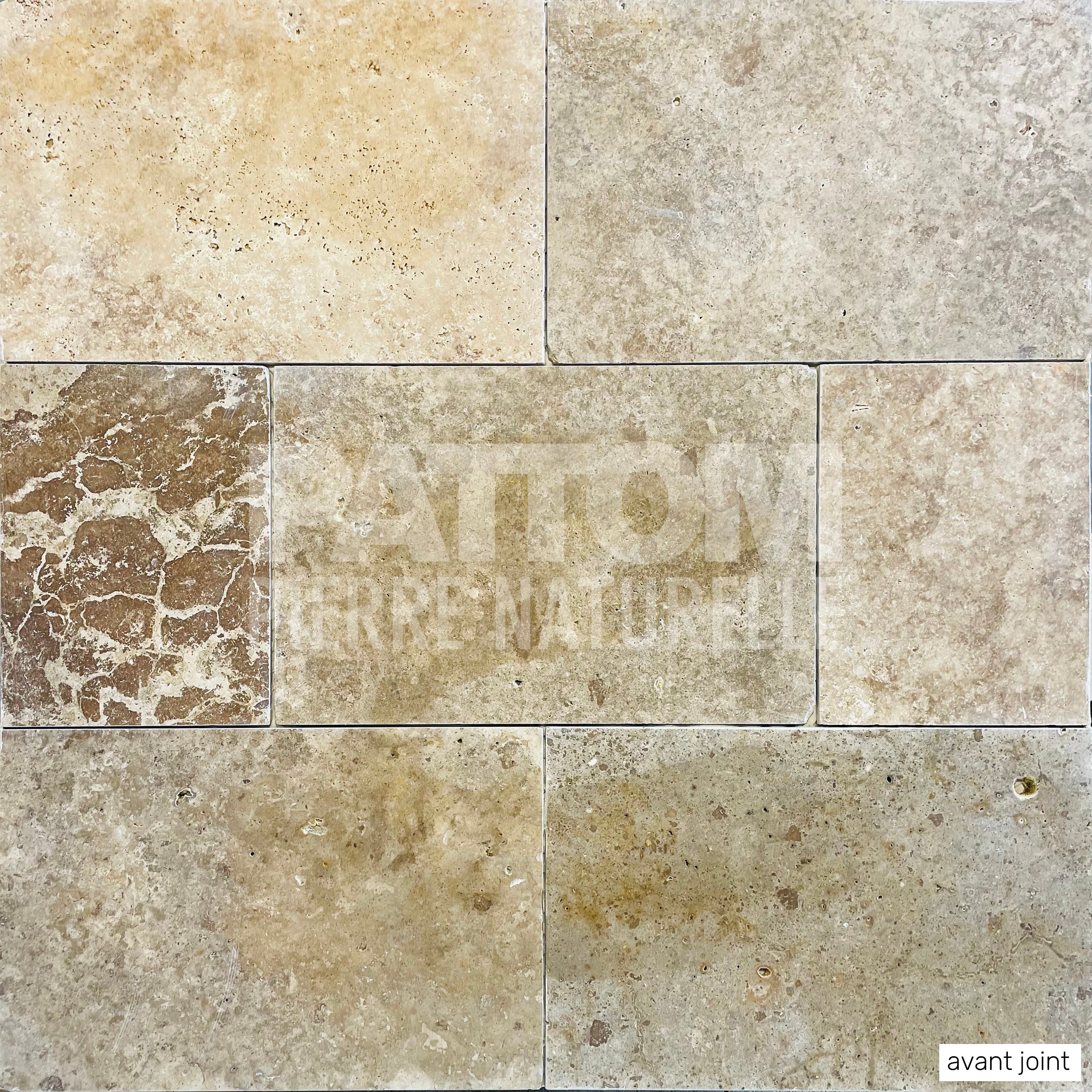 TRAVERTIN STANDARD MIX, (1er choix mix), pierre naturelle 40,6 X 61 EP 1,2cm intérieur/exterieure - PATTOM LIVRAISON PREMIUM CHARIOT EMBARQUÉ - 3