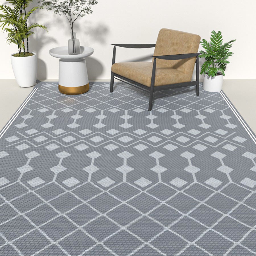 Tapis de camping extérieur 180*270cm, tapis de sol imperméable, résistant à l'humidité et à la moisissure, tapis en plastique pliable - 4