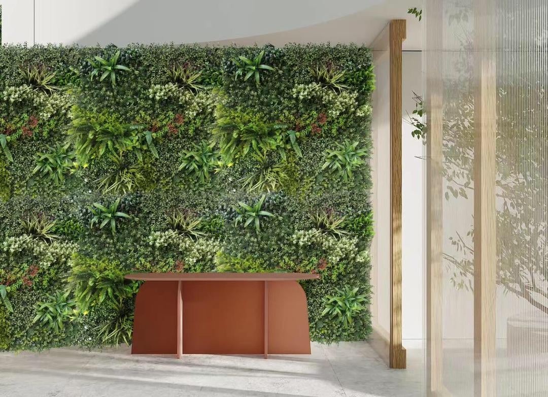 Lot de 5 murs végétaux artificiels Prairie Color 1 × 1 m – 5 m² décor fleuri intérieur extérieur - 4
