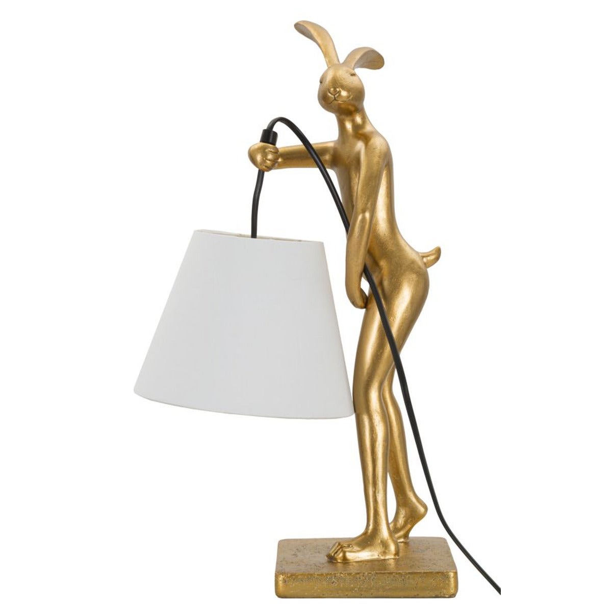 Lampa Stołowa Królik 2, Poliżywica, Złoto, Seven Design