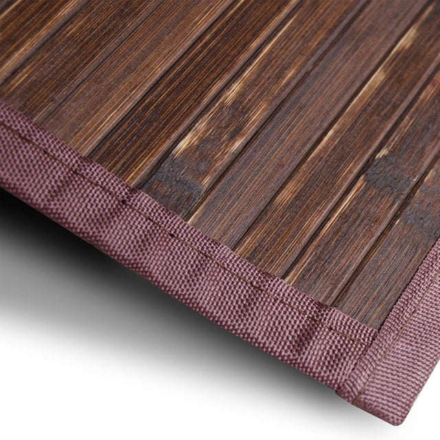 CosìCasa Tapis Cuisine Bambou 50x100 Cm Rouge - Antidérapant, Imperméable, Antibactérien, Facile à Nettoyer, Style Uni Naturel Durable