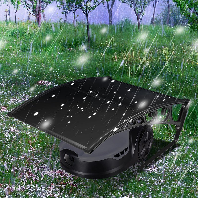 Garage de tondeuse pour Robot Abri 106x87x50 cm Toit noir Cadre en acier noir Garage pour tondeuse Protection extérieure - 6