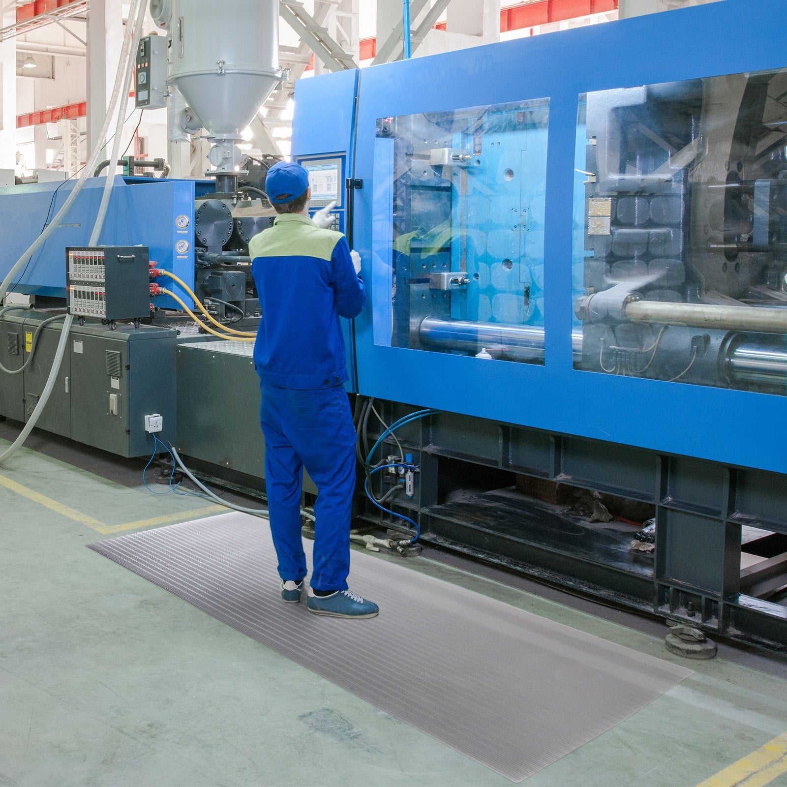 Tapis ergonomique et comfortable Softer-Work-Mat Gris 120 x 50 cm - 2