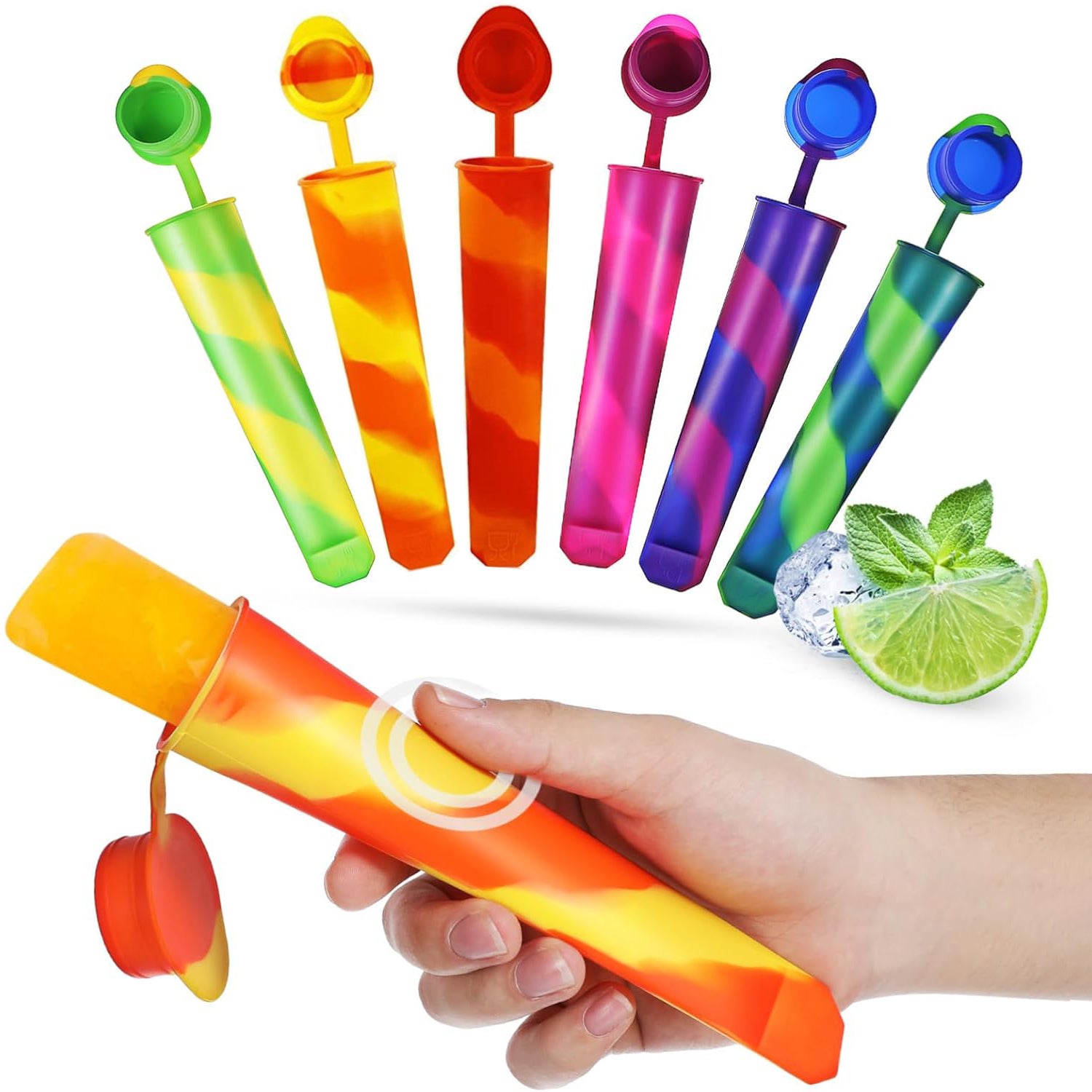 Lot De 4 Supports à Glace En Silicone BPA Free – Anti-goutte, Compatible Lave-vaisselle, Pour Enfants, étui, Crème Glacée, Cornet