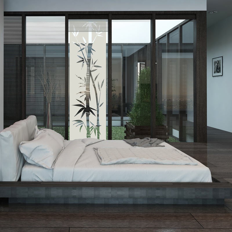 Adesivo porta di doccia Bambù esotico - Sticker adesivo - adesivi murali - 195X55cm - 2