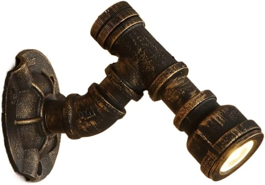 Kinkiet żeliwny w stylu loftowym, styl retro vintage industrial, styl steampunk, dioda LED 3 W, kinkiet wewnętrzny