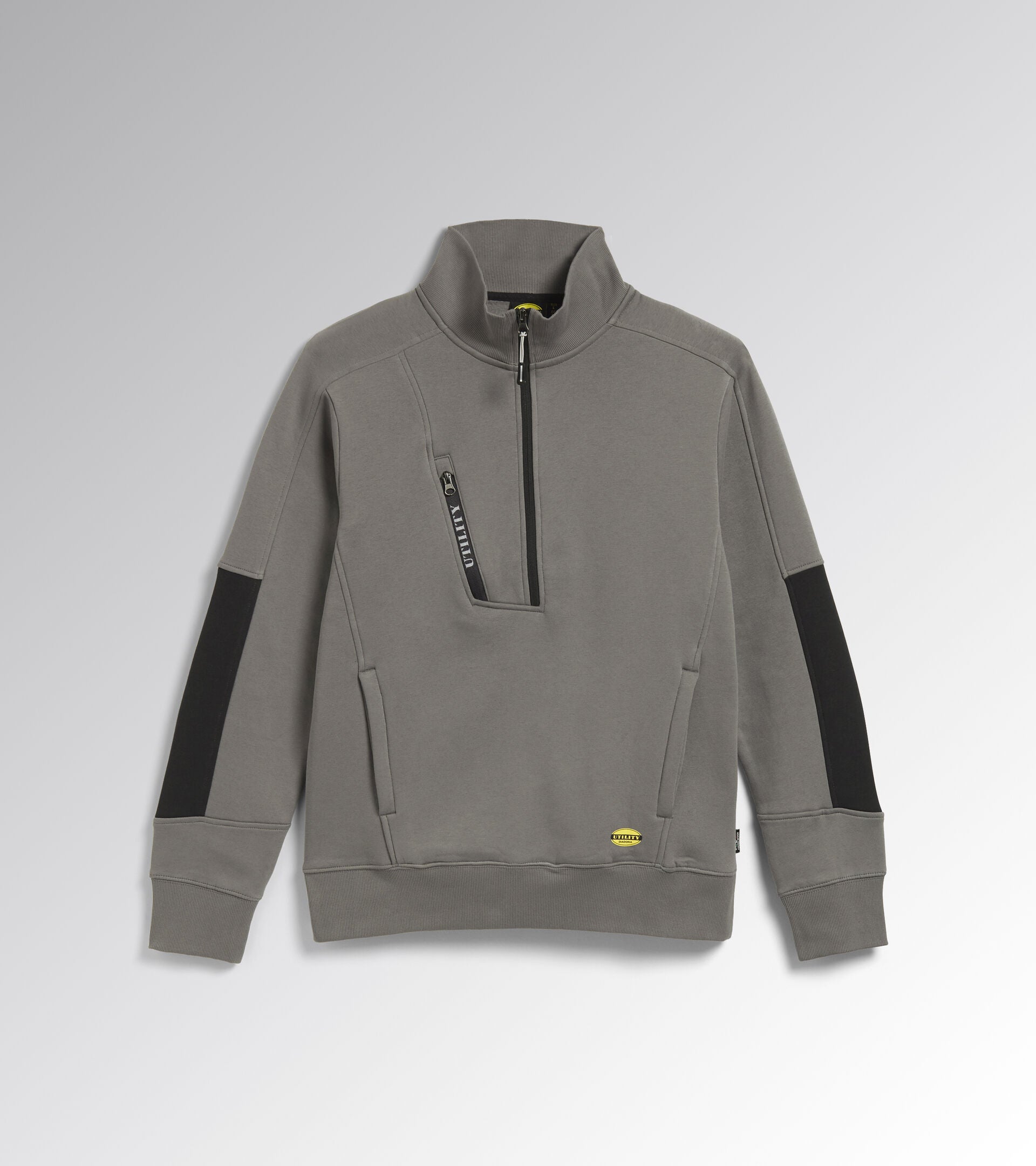 SWEAT ZIPPE EN MOLLETON SWEATSHIRT HZ LITEWORK GRIS ACIER - Diadora - Taille L - 4