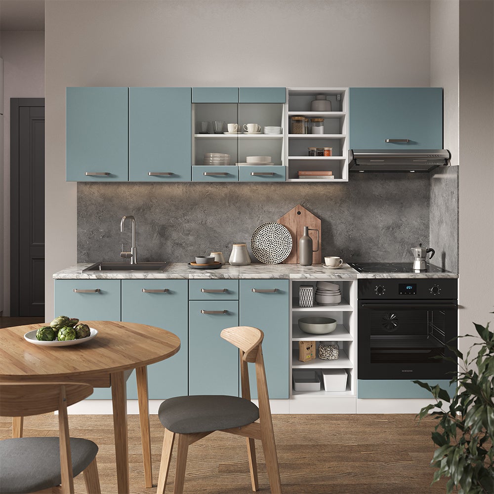 Vicco Cuisine R-Line, Bleu-gris/blanc, 240cm sans PT - 5