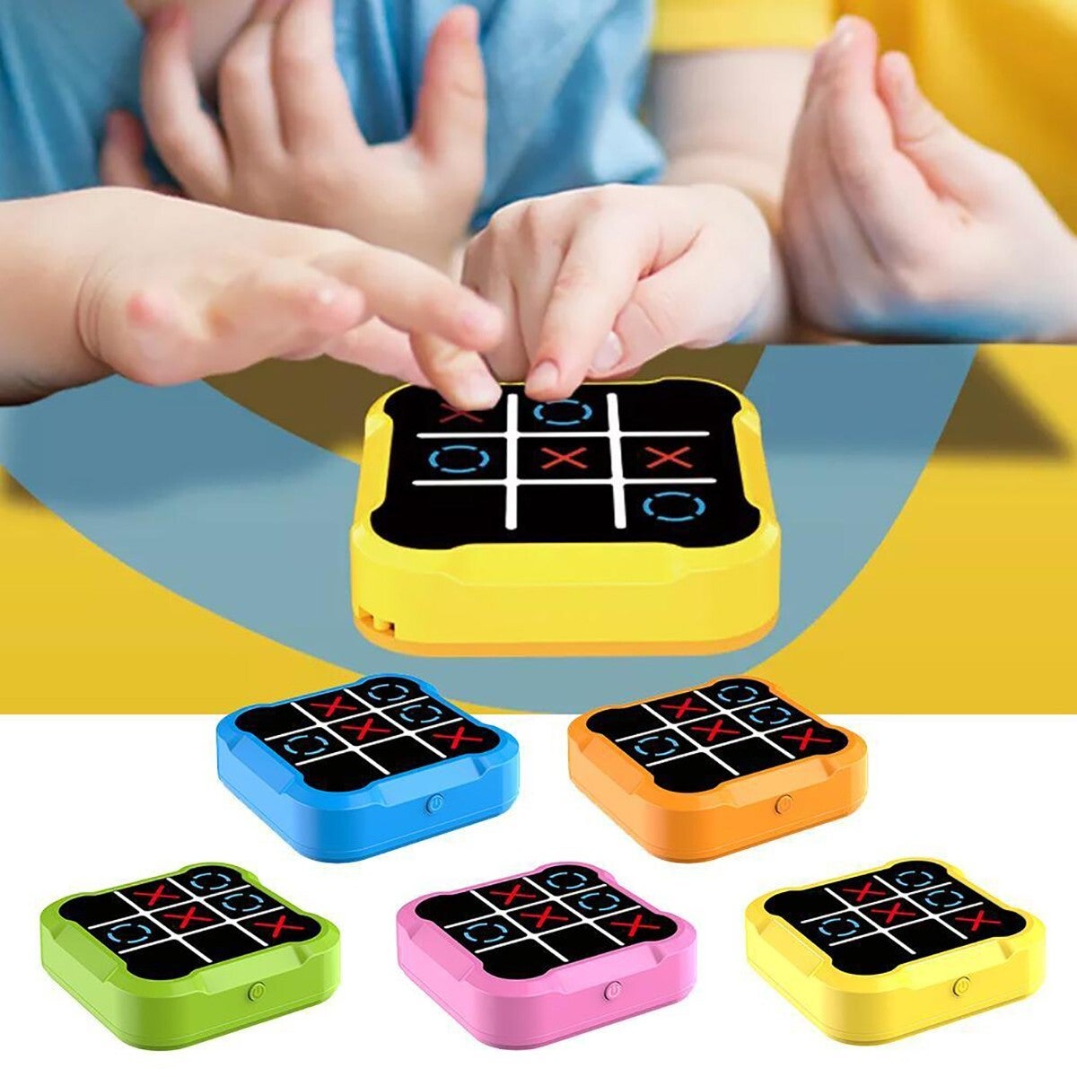 Jeu De Morpion électronique 3 En 1 – Console De Puzzle Portable Pour Défis En Famille Dès 3 Ans