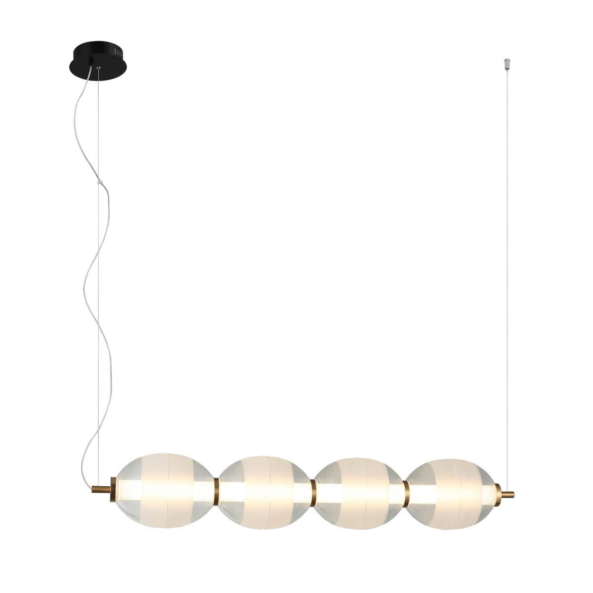 Lampa wisząca RINOT LED 29W Ciepła biel 1600lm czarno-biała-przezroczysta wym: 112 x 87 x 15 cm Italux