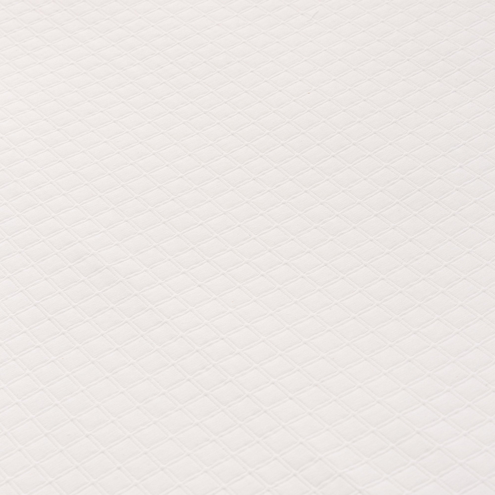 Colcha algodón cuadros ligera cama 150/160 blanco 250x270cm - 4