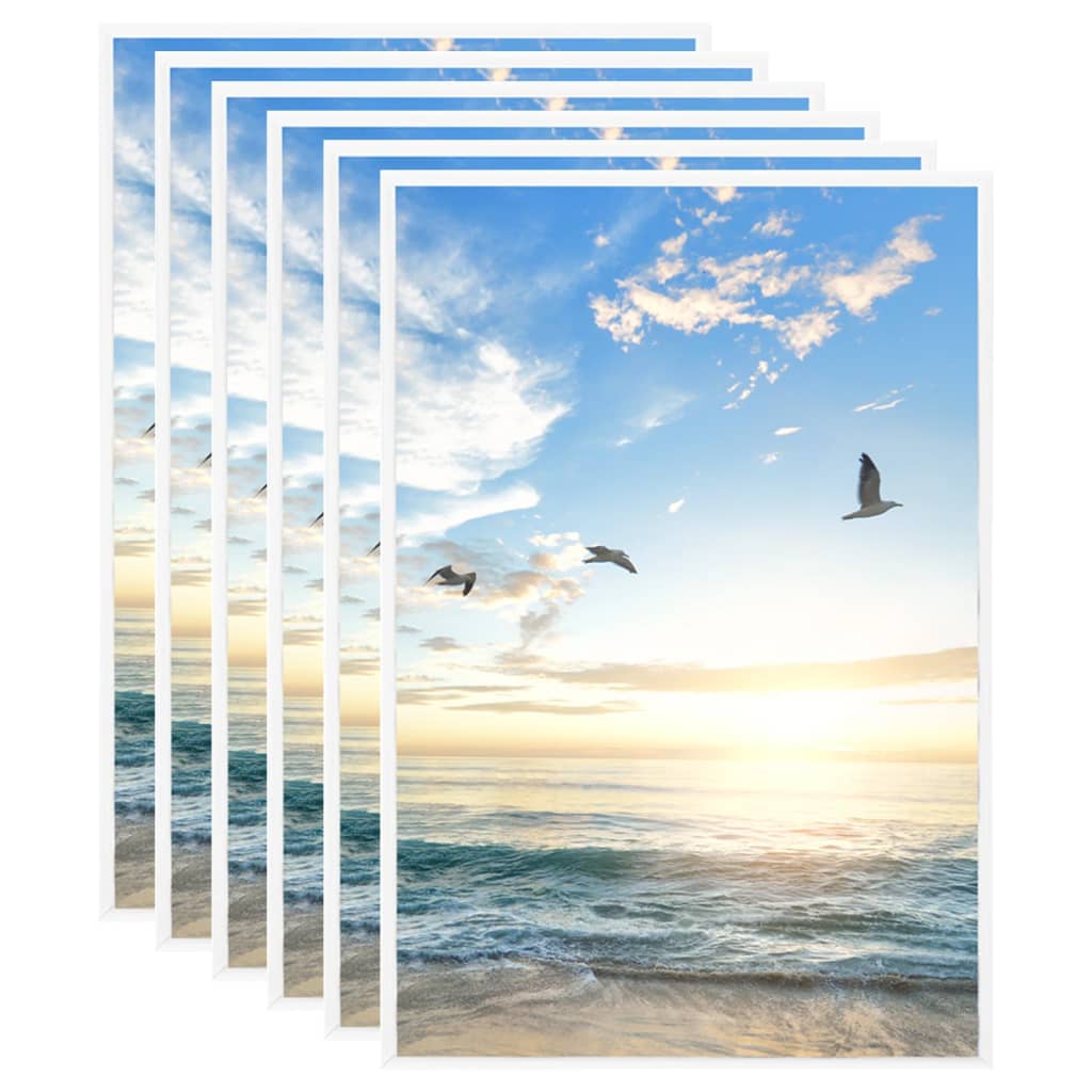 Maison exclusive - marcos de fotos collage de mesa 5 uds blanco mdf 21x29,7cm