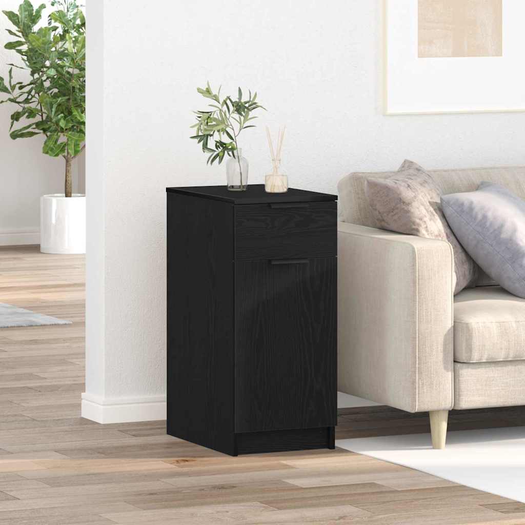 Vidaxl Armario De Oficina Roble 33 X 50 X 75 Cm Negro , Leroy Merlin