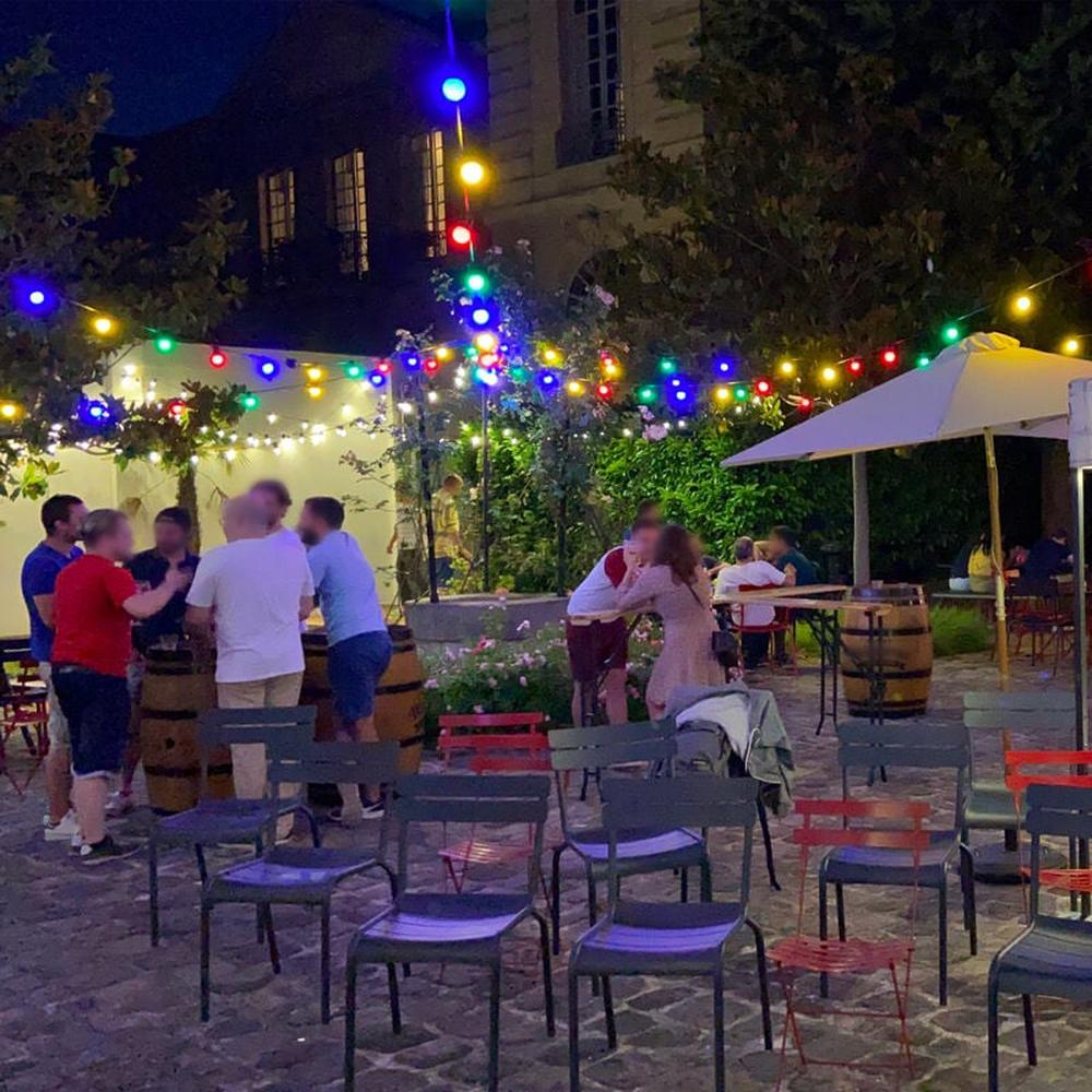 Guirlande lumineuse électrique d'extérieur avec 20 ampoules,Ampoules LED non remplaçables deux guirlandes lumineuses de 5 m - 3